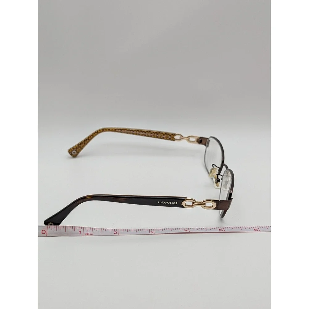 Coach HC5054 Faina 9187 Satin Brown Dark Tortoise Gold Eyeglass Frames 51-17 135